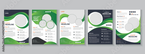 Flyer collection, flyer bundle, flyer set, brochure set, annual report, company profile, digital marketing layout, booklet brochure template design with mockup