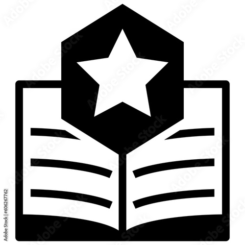 reading glyph style icon