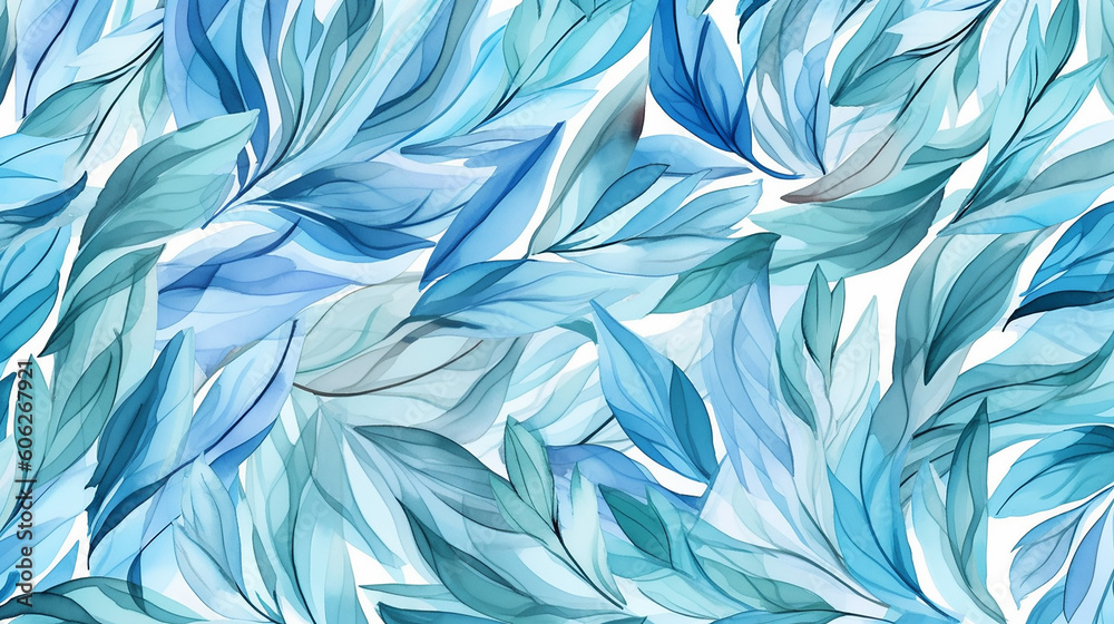 Elegant pattern with blue leaves background for wrapping. Elegant pattern with blue leaves background for wrapping.