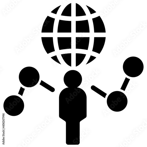 self development glyph style icon