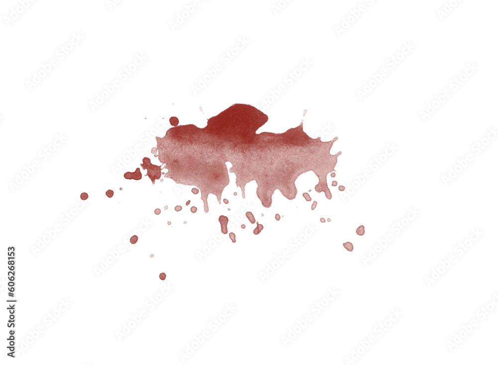 Digitally rendered blood drop on white