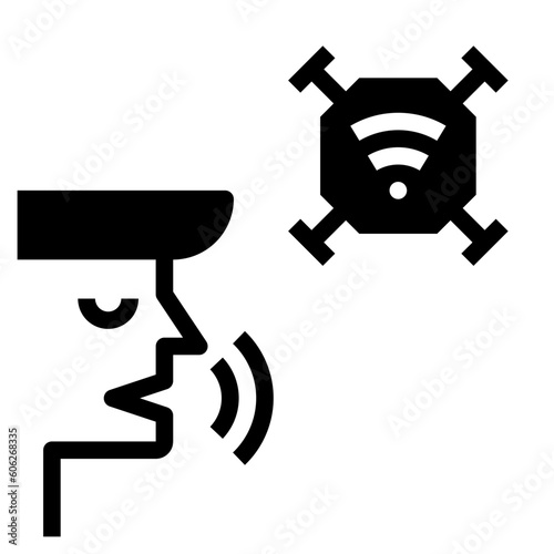 voice glyph style icon