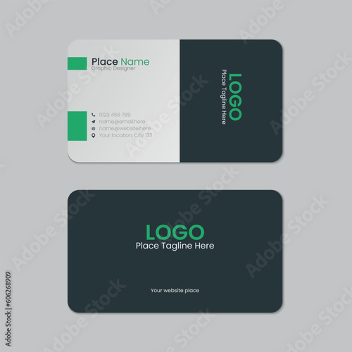 Business card template design with texture and pattern, visiting card, name card, Print ready double sided clean fresh and modern corporate business card layout with mockup 