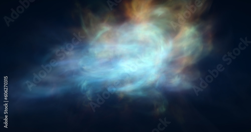 Abstract cosmic multi-colored transparent energy waves glowing background