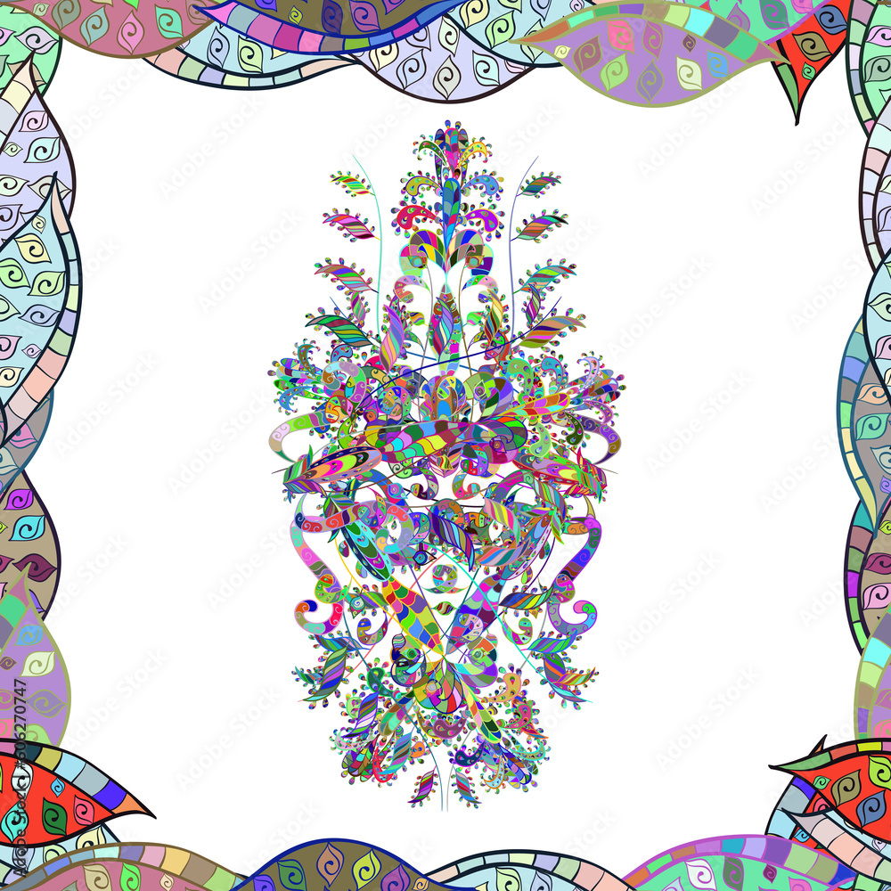 Obraz premium Interesting pattern with colorful elements on the background
