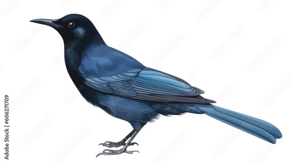 Obraz premium Bold and Beautiful: A Majestic Bird on a Transparent Canvas. Generative AI