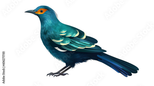 Bold and Beautiful: A Majestic Bird on a Transparent Canvas. Generative AI