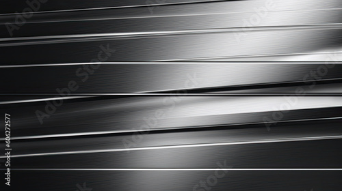 Metal background or texture of brushed steel plate with reflected light and shadow