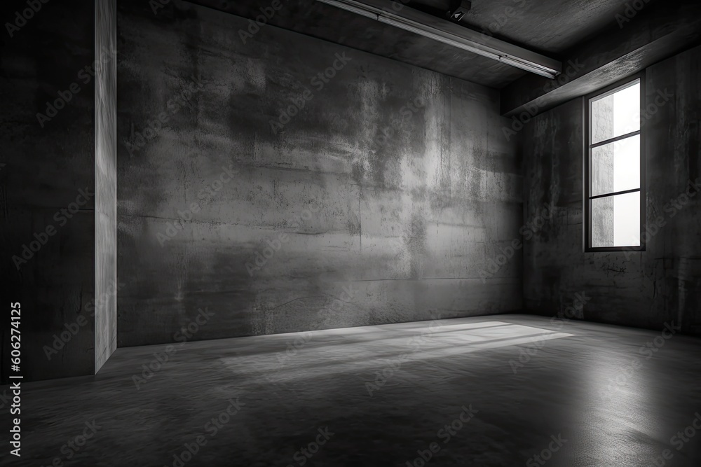Dark black and gray abstract cement wall and interior textured studio room for product display. Wall background Dark black and gray abstract cement wall and interior textured studio room for product display. Wall background