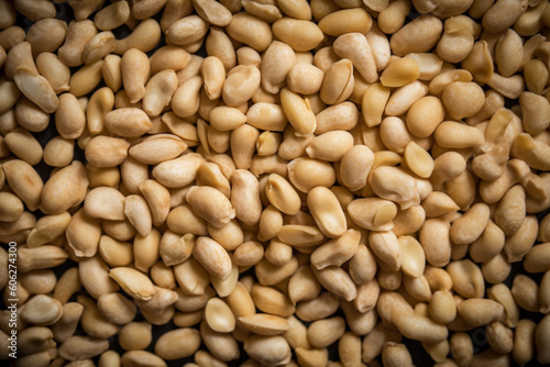 full frame of peeled peanuts for background