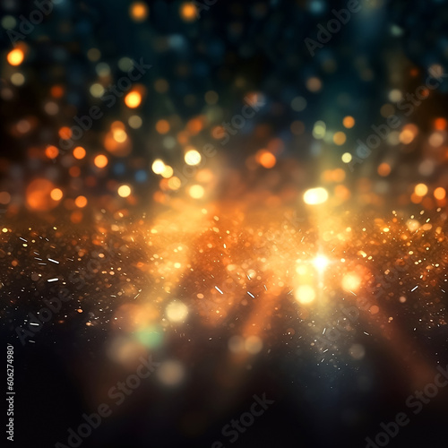 abstract background with bokeh defocused lights and stars.. Generative Ai © Алена Ягупа