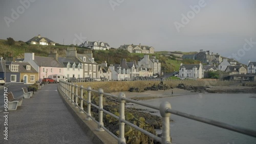 Harbour area in small town Portpatrick in Dumfries and Galloway Scotland photo