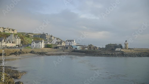 Harbour area in small town Portpatrick in Dumfries and Galloway Scotland photo