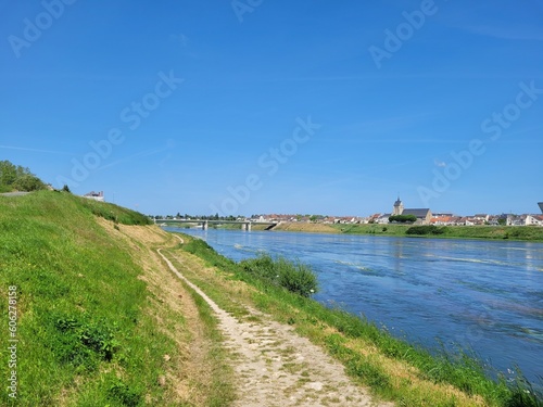 Fototapeta Naklejka Na Ścianę i Meble -  Falaise d'accès à la Loire, pour aller se promener au niveau des rivages