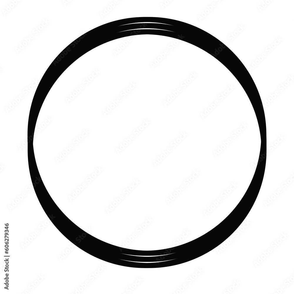 Black circle frame.	

