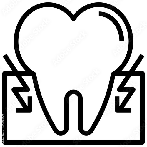 gingivitis line icon,linear,outline,graphic,illustration
