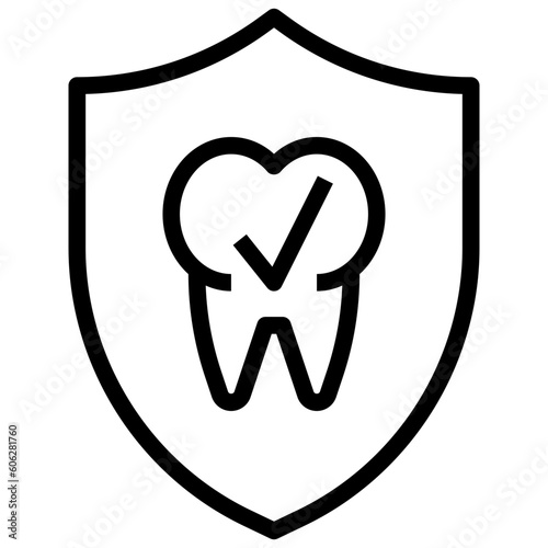 protecting teeth line icon,linear,outline,graphic,illustration