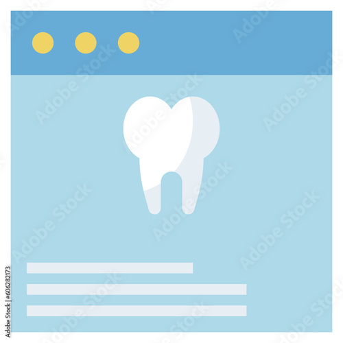 dental service online line icon,linear,outline,graphic,illustration