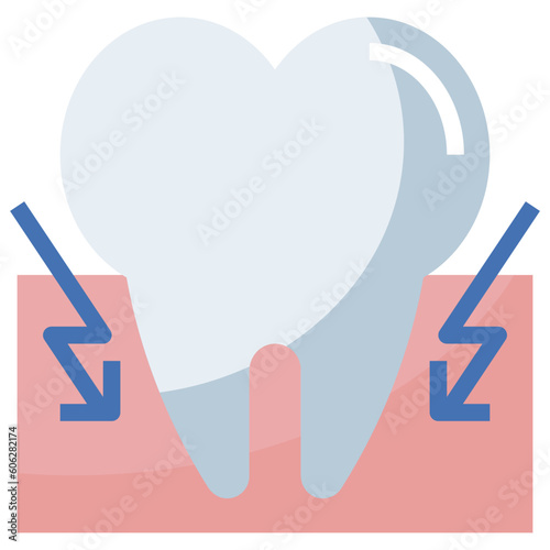 gingivitis line icon,linear,outline,graphic,illustration