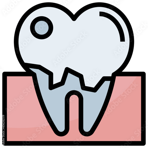 odontolith line icon,linear,outline,graphic,illustration photo