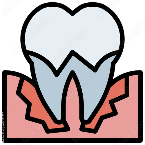 parodontosis line icon,linear,outline,graphic,illustration