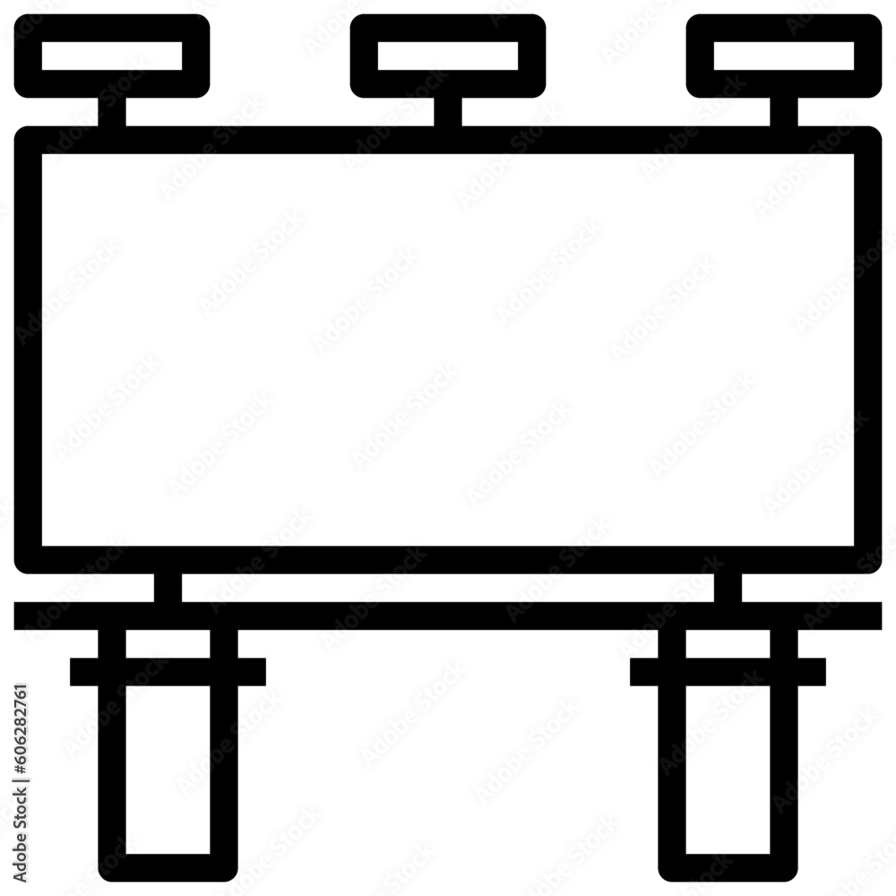billboard line icon,linear,outline,graphic,illustration billboard line icon,linear,outline,graphic,illustration