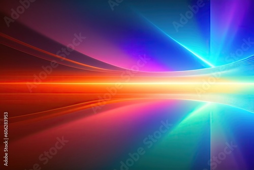 abstract colorful background with rays Generative AI