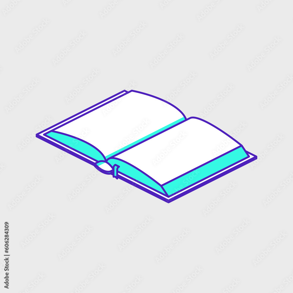 Book open isometric vector illustration Book open isometric vector illustration