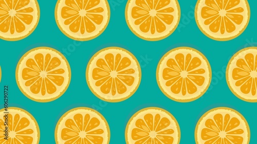 Seamless Pattern With Oranges
