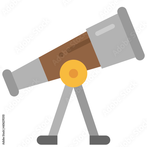 telescope stand flat icon