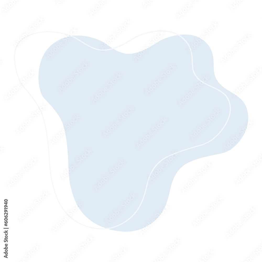 Abstract shape blue blob and line art. Abstract shape blue blob and line art.