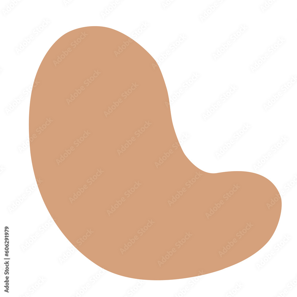 Abstract shape brown blob and line art. Abstract shape brown blob and line art.