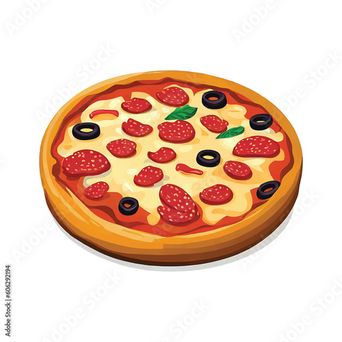 Get your appetite going with this delicious pizza vector illustration. Perfect for food blogs, menus, and design restaurant websites! 