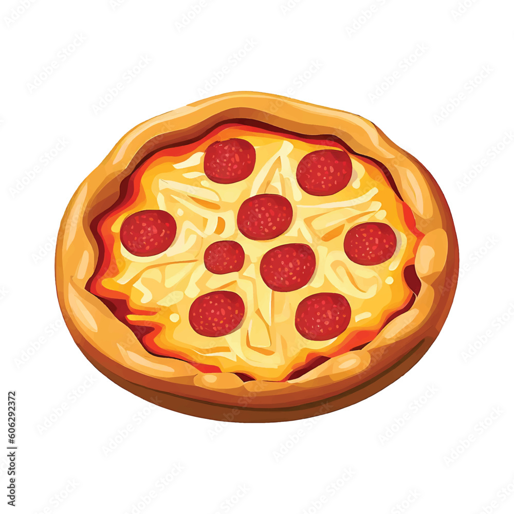 Get your appetite going with this delicious pizza vector illustration. Perfect for food blogs, menus, and design restaurant websites! Get your appetite going with this delicious pizza vector illustration. Perfect for food blogs, menus, and design restaurant websites!
