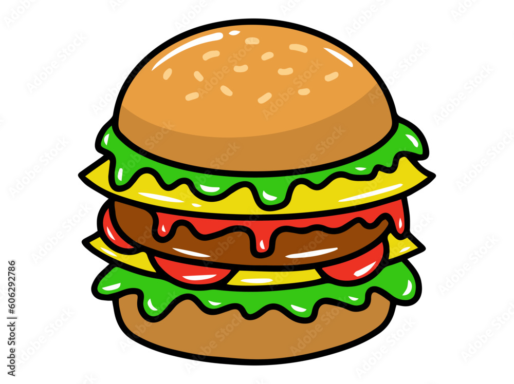 Hamburger fast food clipart Illustration Hamburger fast food clipart Illustration