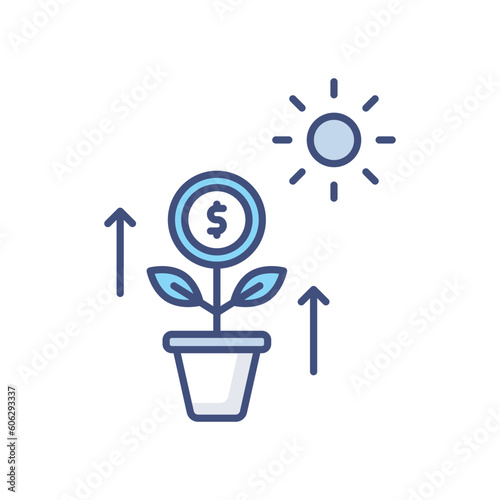 Sustainable Growth icon vector stock illustration.