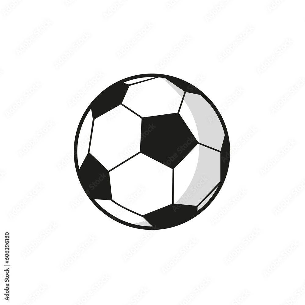 Fototapeta premium Soccer. Vector illustration of a ball. Isolated on a blank, editable background.