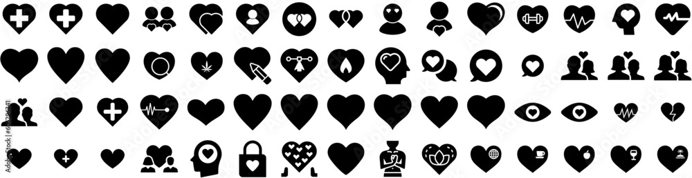 Set Of Heart Icons Isolated Silhouette Solid Icon With Symbol, Heart, Vector, Valentine, Background, Icon, Love Infographic Simple Vector Illustration Logo Set Of Heart Icons Isolated Silhouette Solid Icon With Symbol, Heart, Vector, Valentine, Background, Icon, Love Infographic Simple Vector Illustration Logo