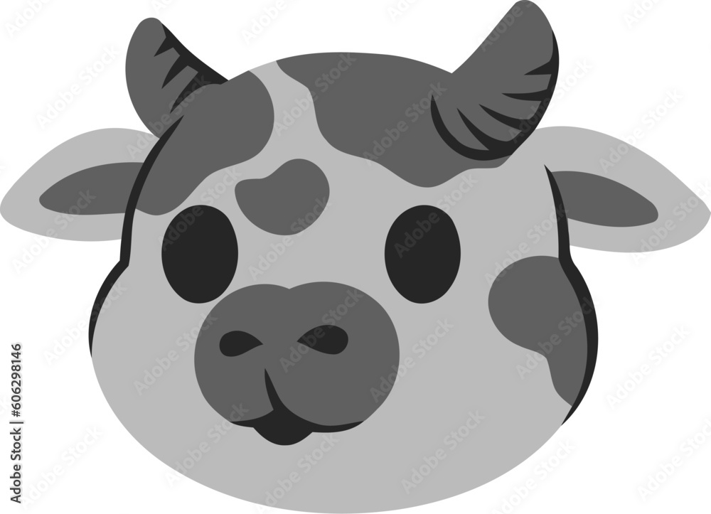 Fototapeta premium Islamic Animal Cow Flat Hand Drawn Illustration