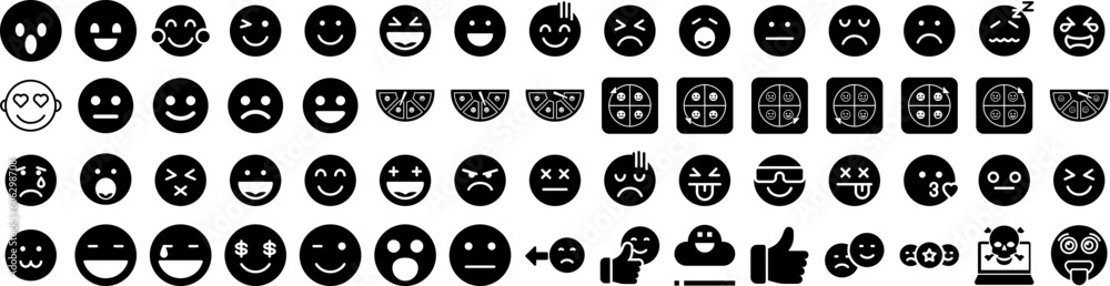 Set Of Emoticon Icons Isolated Silhouette Solid Icon With Symbol, Emoticon, Set, Vector, Sign, Icon, Face Infographic Simple Vector Illustration Logo Set Of Emoticon Icons Isolated Silhouette Solid Icon With Symbol, Emoticon, Set, Vector, Sign, Icon, Face Infographic Simple Vector Illustration Logo