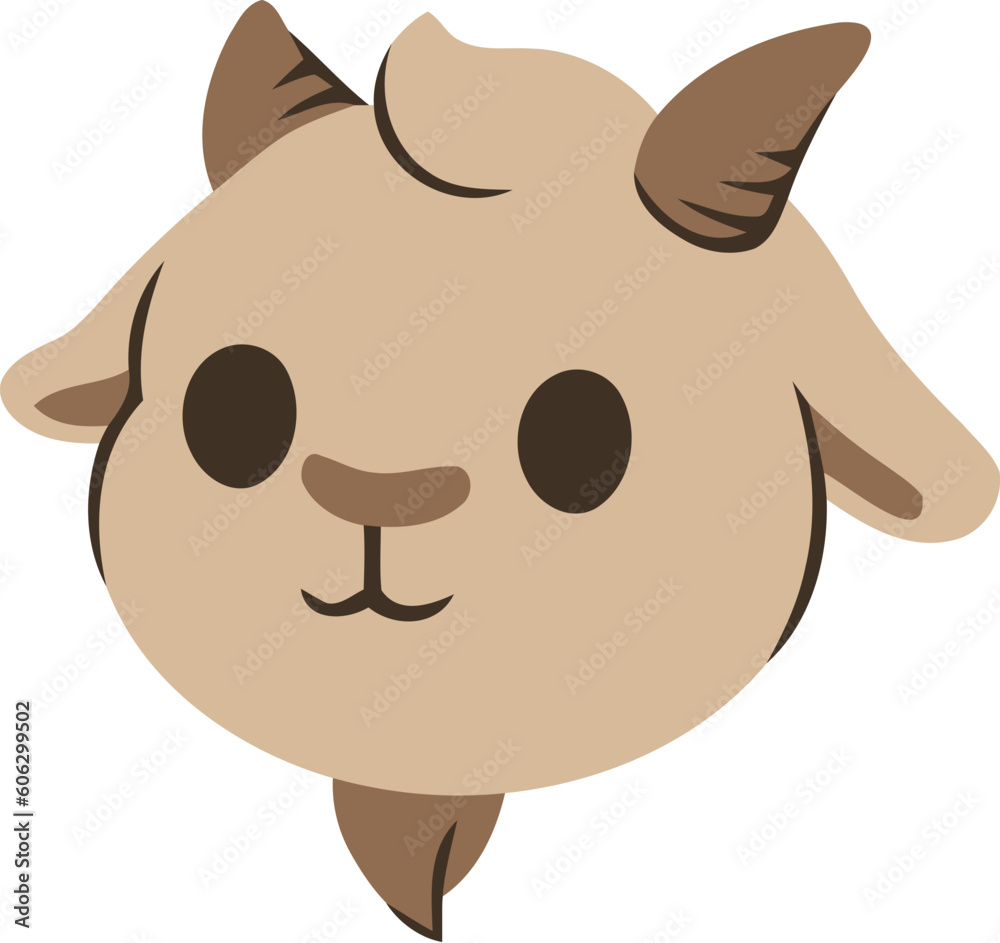 Islamic Animal Sheep Flat Hand Drawn Illustration Islamic Animal Sheep Flat Hand Drawn Illustration