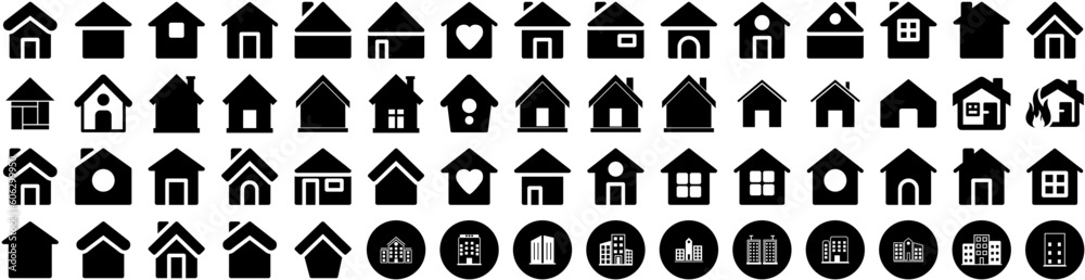 Set Of House Icons Isolated Silhouette Solid Icon With Residential, Property, Estate, Architecture, House, Building, Home Infographic Simple Vector Illustration Logo Set Of House Icons Isolated Silhouette Solid Icon With Residential, Property, Estate, Architecture, House, Building, Home Infographic Simple Vector Illustration Logo
