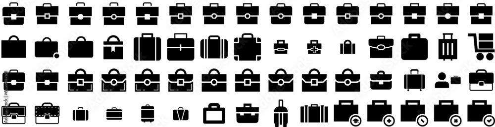 Set Of Suitcase Icons Isolated Silhouette Solid Icon With Suitcase, Journey, Vacation, Baggage, Tourism, Travel, Luggage Infographic Simple Vector Illustration Logo Set Of Suitcase Icons Isolated Silhouette Solid Icon With Suitcase, Journey, Vacation, Baggage, Tourism, Travel, Luggage Infographic Simple Vector Illustration Logo