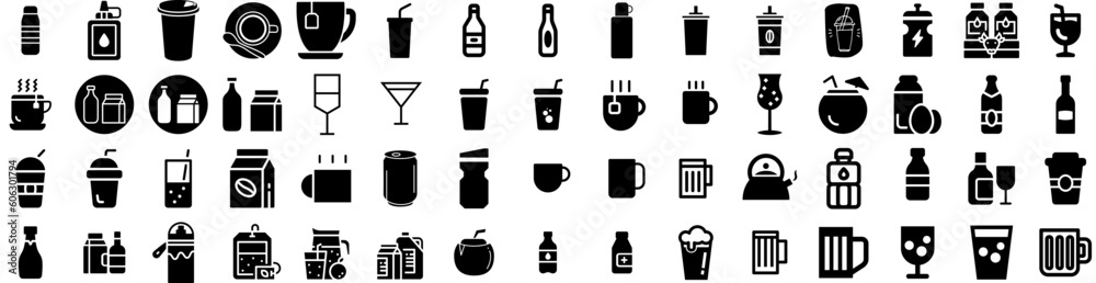 Set Of Drink Icons Isolated Silhouette Solid Icon With Girl, Drink, Woman, Glass, Young, Lifestyle, Beverage Infographic Simple Vector Illustration Logo Set Of Drink Icons Isolated Silhouette Solid Icon With Girl, Drink, Woman, Glass, Young, Lifestyle, Beverage Infographic Simple Vector Illustration Logo