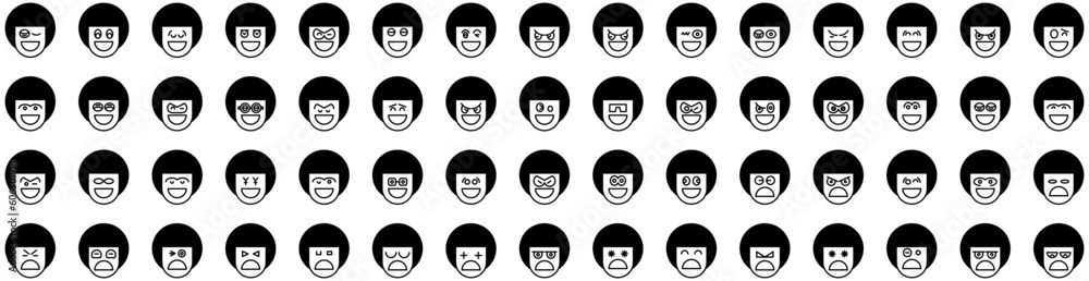 Set Of Emoticon Icons Isolated Silhouette Solid Icon With Sign, Symbol, Vector, Icon, Set, Emoticon, Face Infographic Simple Vector Illustration Logo Set Of Emoticon Icons Isolated Silhouette Solid Icon With Sign, Symbol, Vector, Icon, Set, Emoticon, Face Infographic Simple Vector Illustration Logo