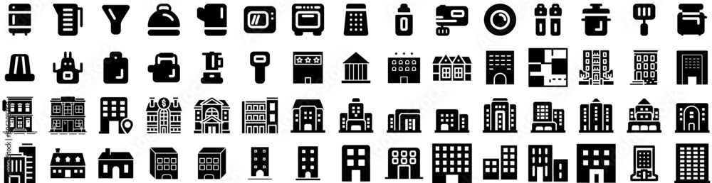 Set Of Apartment Icons Isolated Silhouette Solid Icon With Residential, Apartment, Home, Modern, Architecture, House, Estate Infographic Simple Vector Illustration Logo Set Of Apartment Icons Isolated Silhouette Solid Icon With Residential, Apartment, Home, Modern, Architecture, House, Estate Infographic Simple Vector Illustration Logo