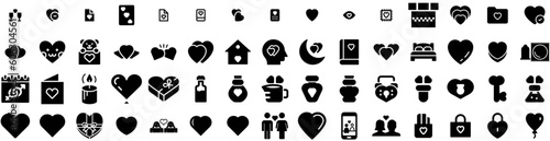 Set Of Romance Icons Isolated Silhouette Solid Icon With Man, Woman, Couple, Dating, Love, Romantic, Romance Infographic Simple Vector Illustration Logo