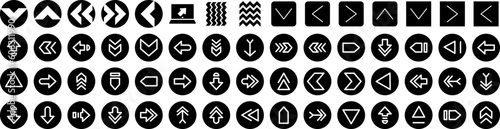 Set Of Chevron Icons Isolated Silhouette Solid Icon With Illustration, Arrow, Chevron, Background, Vector, Pattern, Design Infographic Simple Vector Illustration Logo