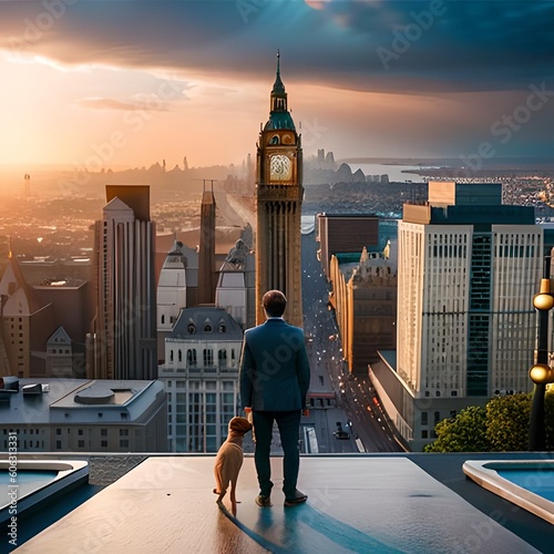 person walking on the bridge