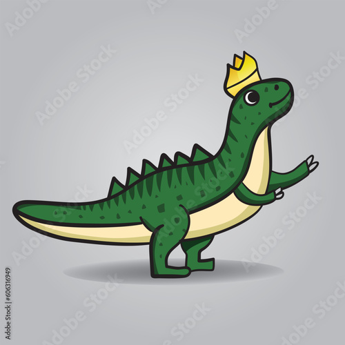 king dinosaur trex illustration print ready for tee-shirt